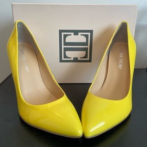 Ivanka Trump Kayden Yellow Patent Leather High Heel Pumps Size 7 BRAND NEW